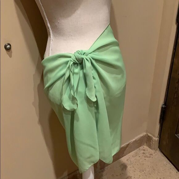 Lime Green Long Sarong - Picture 2 of 4
